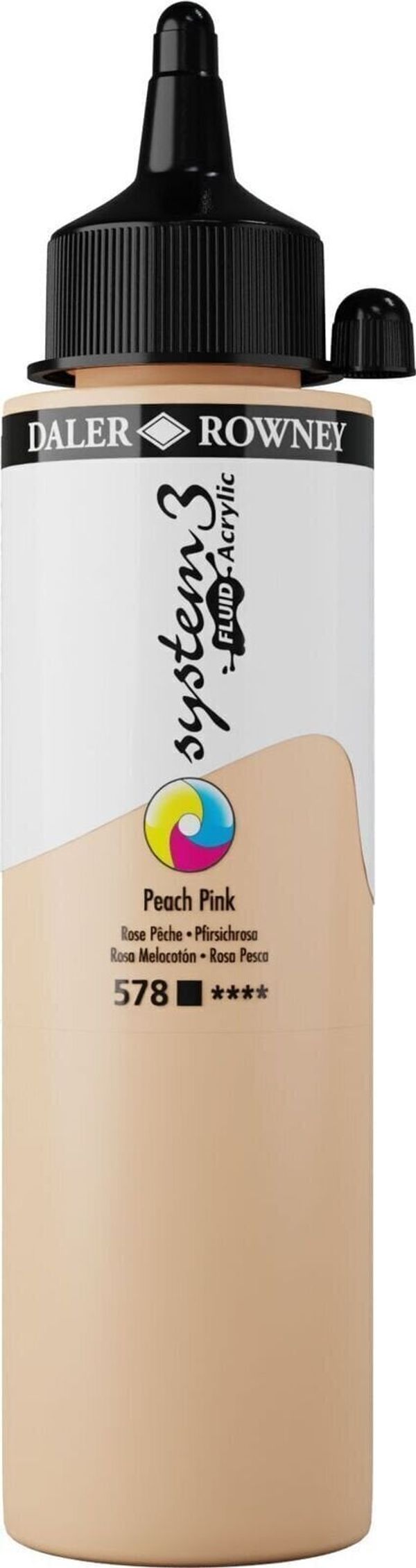 Daler Rowney Daler Rowney System3 Akrilna barva Peach Pink 250 ml 1 kos