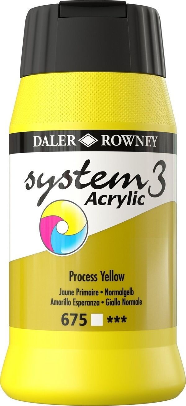 Daler Rowney Daler Rowney System3 Akrilna barva Process Yellow 500 ml 1 kos