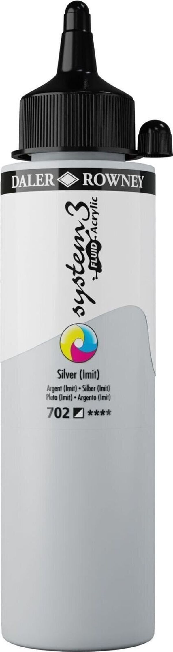 Daler Rowney Daler Rowney System3 Akrilna barva Silver Imitation 250 ml 1 kos