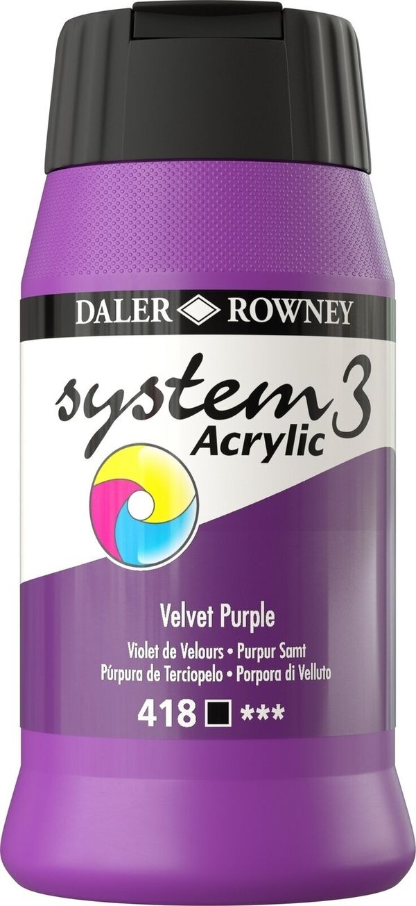 Daler Rowney Daler Rowney System3 Akrilna barva Velvet Purple 500 ml 1 kos