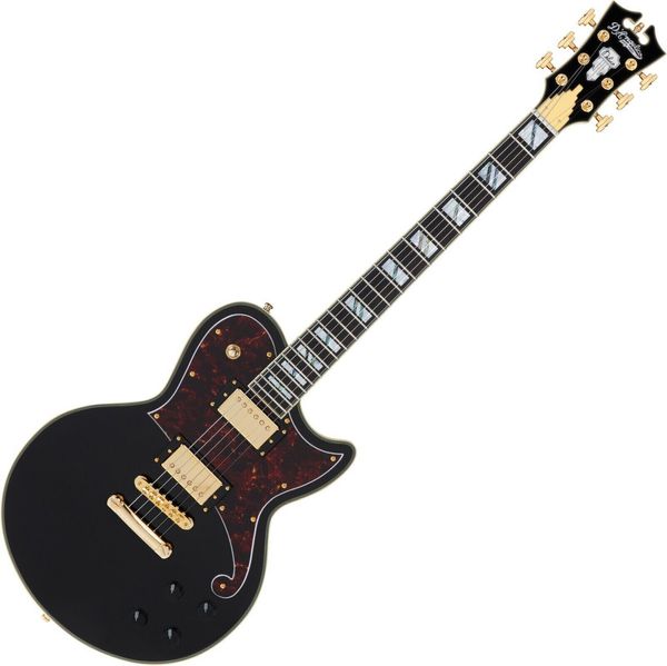 D'Angelico D'Angelico Deluxe Atlantic Solid Black Električna kitara