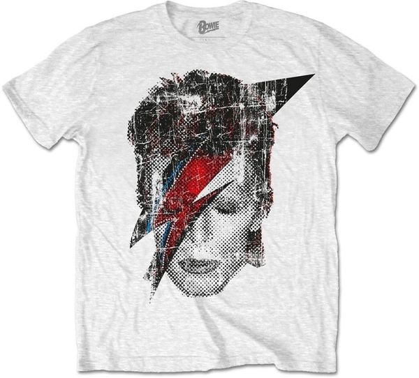 David Bowie David Bowie Majica Halftone Flash Face Unisex White S