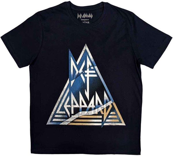 Def Leppard Def Leppard Majica Triangle Logo Unisex Navy Blue 2XL