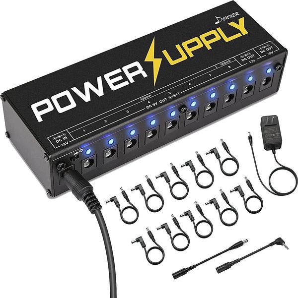 Donner Donner EC812 DP-1 10 Isolated Output Guitar Effect Pedals Power Supply