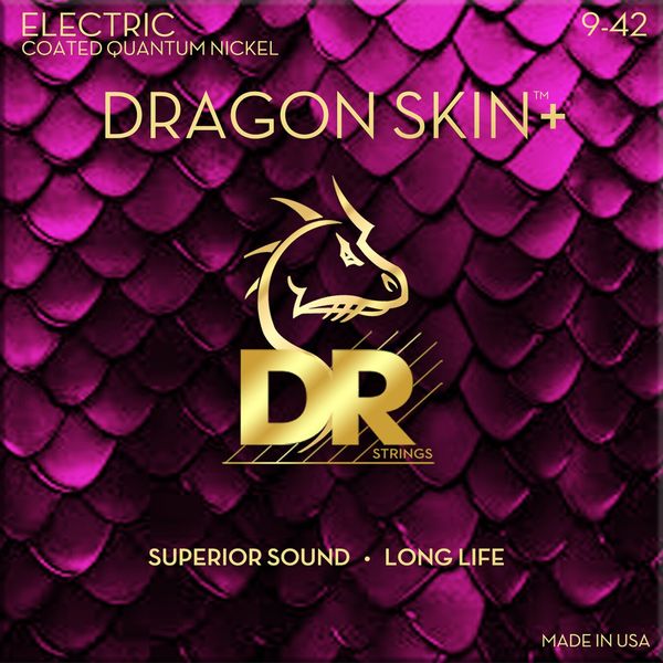 DR Strings DR Strings Dragon Skin+ Coated Light 9-42 Strune za električno kitaro