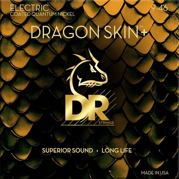 DR Strings DR Strings Dragon Skin+ Coated Light to Medium 9-46 Strune za električno kitaro