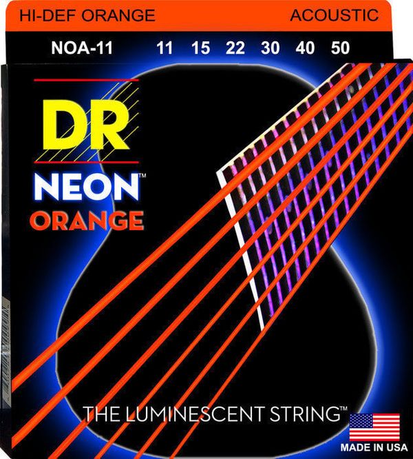 DR Strings DR Strings NOA-11 HiDef Neon Strune za akustično kitaro