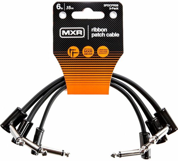Dunlop MXR Dunlop MXR 3PDCPR06 Ribbon Patch Cable 3 Pack Črna 15 cm Kotni - Kotni