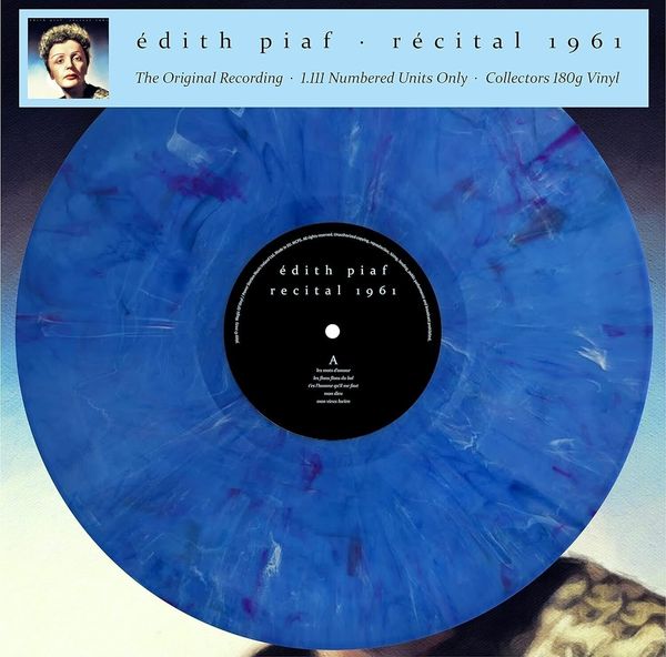 Edith Piaf Edith Piaf - Récital 1961 (Limited Edition) (Numbered) (Reissue) (Blue Marbled Coloured) (LP)