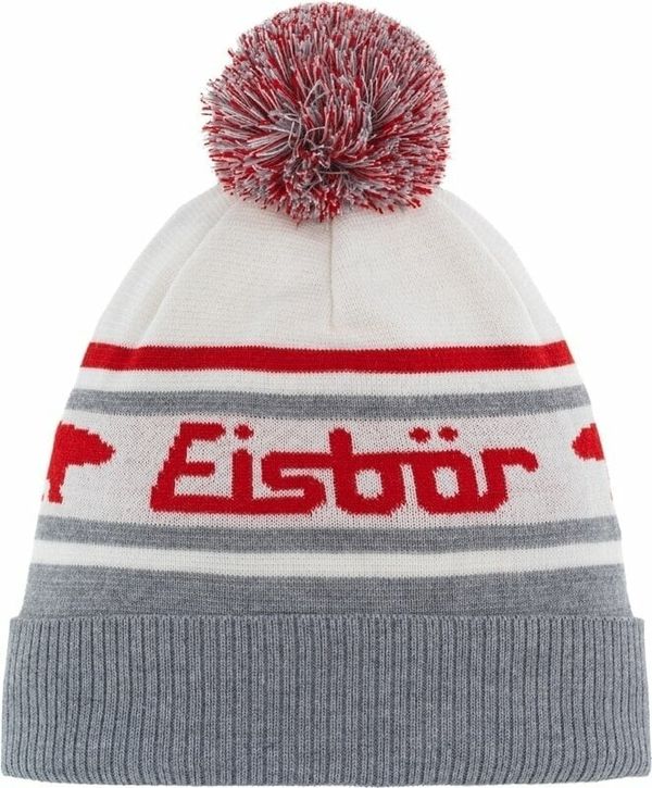 Eisbär Eisbär Chani OS Pompon Beanie Grey/White/Red UNI Zimska kapa