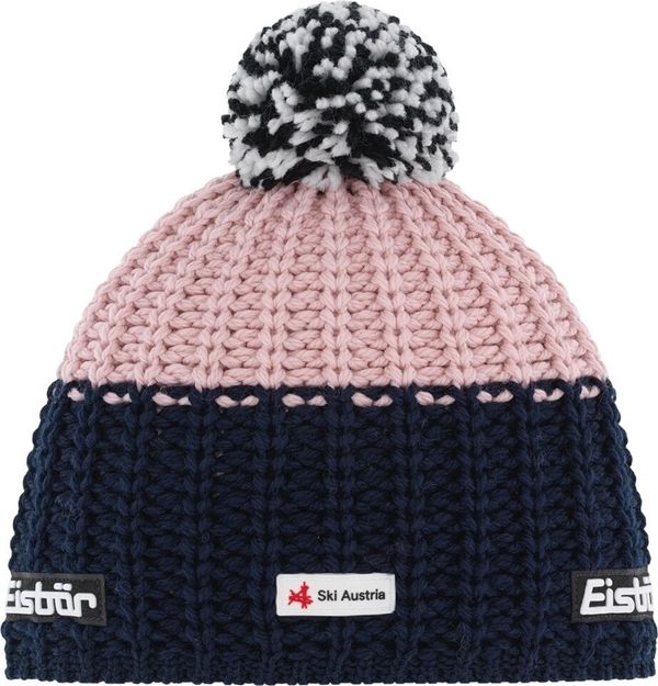 Eisbär Eisbär Refocus Pompon SKA Beanie Midnight Blue/Pink Clay UNI Kapa