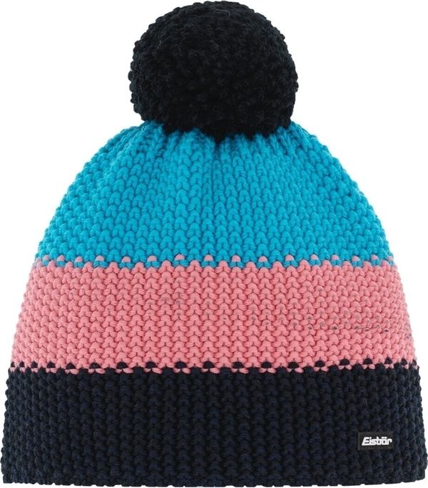 Eisbär Eisbär Star Pompon Beanie Black/Strawberry/Mugoaz Blue UNI Kapa