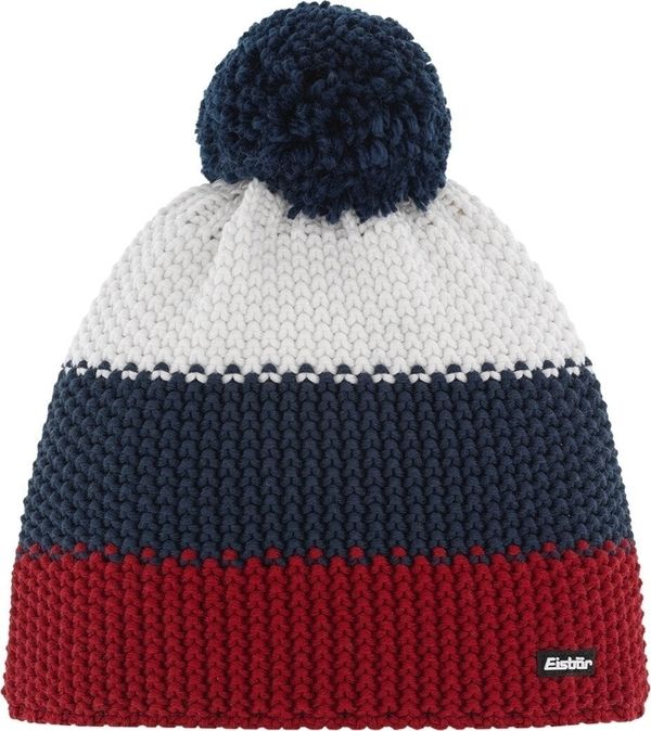 Eisbär Eisbär Star Pompon Beanie Burgundy/Dark Cobalt/White UNI Kapa