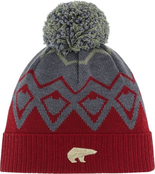 Eisbär Eisbär Ziggy OS Pompon Beanie Burgundy/Anthracite/Misty Forest UNI Kapa