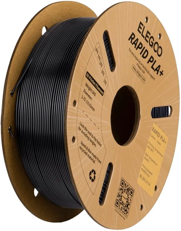 Elegoo Elegoo Rapid PLA+ Filament 1,75 mm 1 kg Black