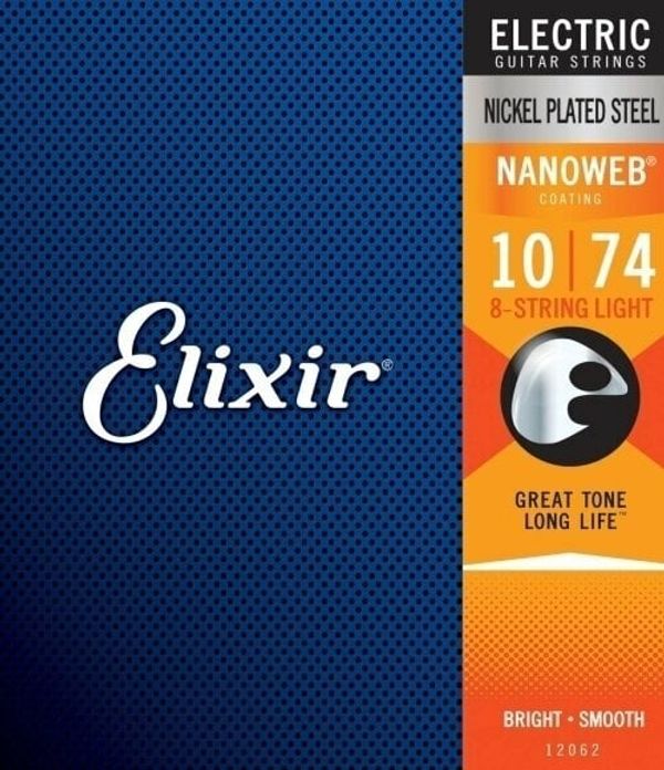 Elixir Elixir 12062 Nanoweb Light 8 String Strune za električno kitaro