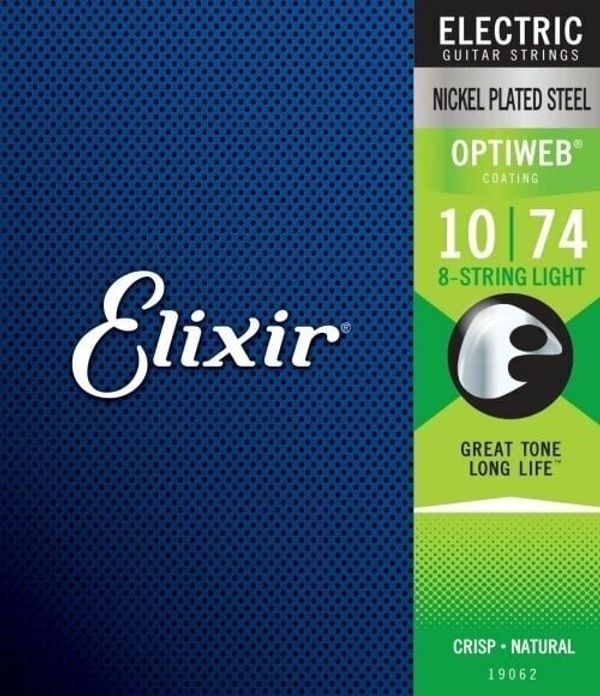 Elixir Elixir 19062 Optiweb Light 8 String Strune za električno kitaro