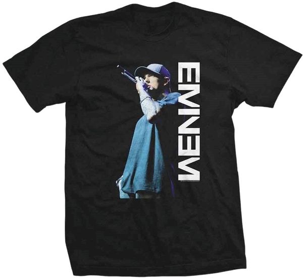 Eminem Eminem Majica Mic. Pose Unisex Black 2XL