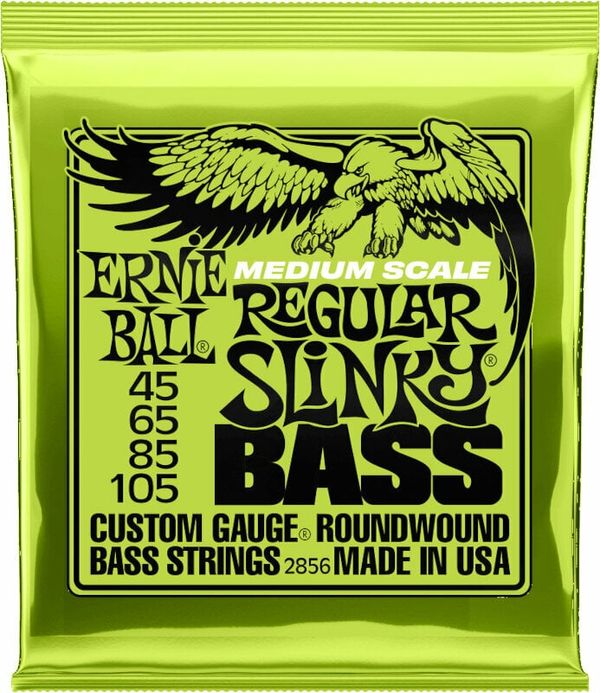 Ernie Ball Ernie Ball 2856 Regular Slinky Nickel Wound Medium Scale Bass Strings 45-105 Strune za bas kitaro