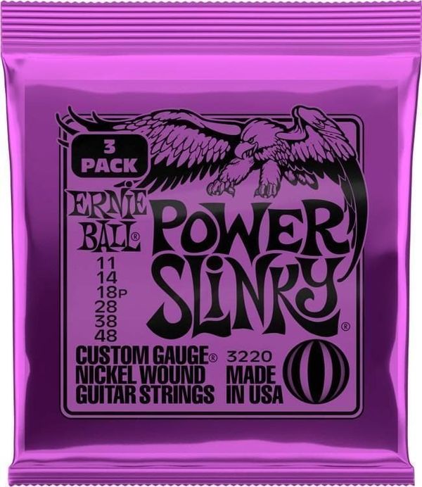 Ernie Ball Ernie Ball 3220 Power Slinky 3-Pack Strune za električno kitaro