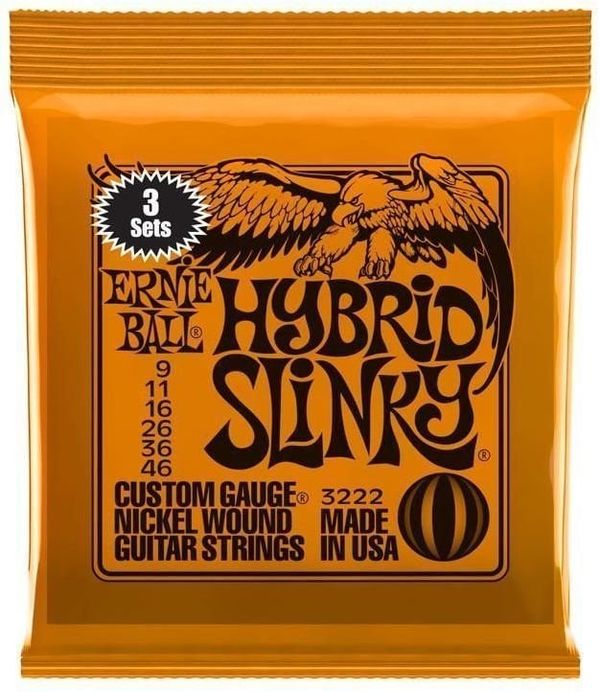 Ernie Ball Ernie Ball 3222 Hybrid Slinky 3-Pack Strune za električno kitaro