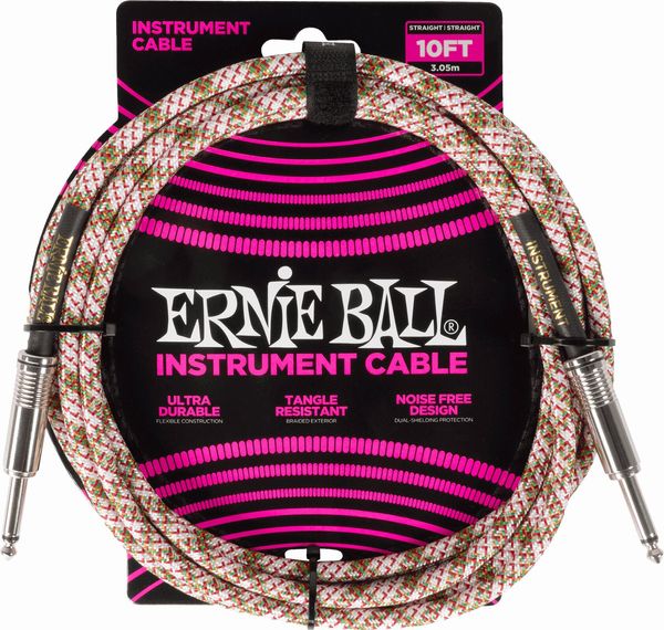 Ernie Ball Ernie Ball Braided Instrument Cable Straight/Straight 3 m Ravni - Ravni Instrumentalni kabel