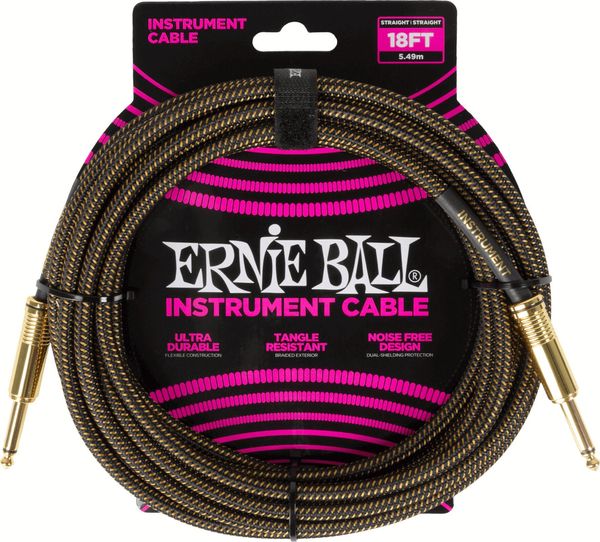 Ernie Ball Ernie Ball Braided Instrument Cable Straight/Straight 5,5 m Ravni - Ravni Instrumentalni kabel