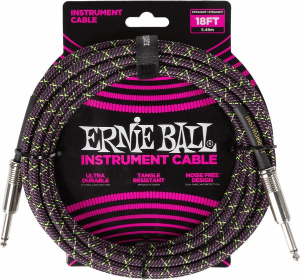 Ernie Ball Ernie Ball Braided Instrument Cable Straight/Straight 5,5 m Ravni - Ravni Instrumentalni kabel