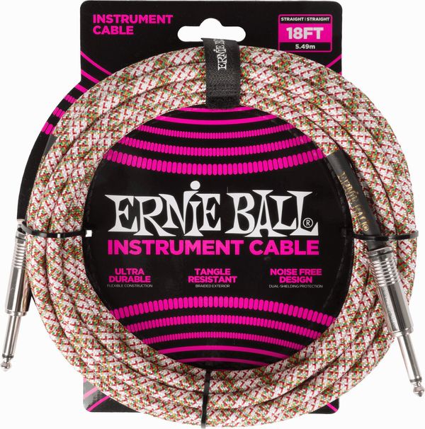 Ernie Ball Ernie Ball Braided Instrument Cable Straight/Straight 5,5 m Ravni - Ravni Instrumentalni kabel