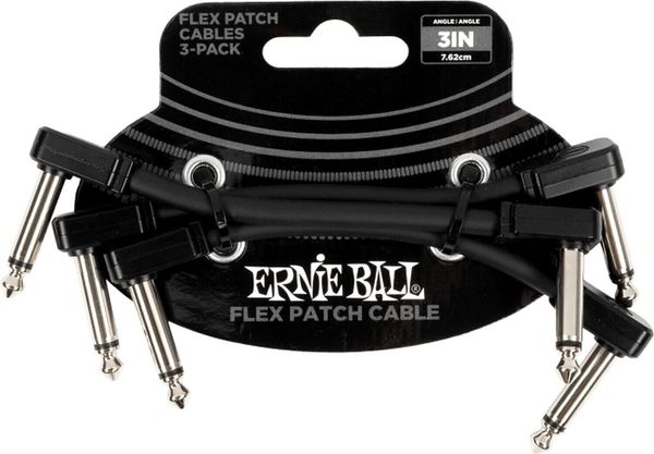 Ernie Ball Ernie Ball Flex 3 Pack 7,62 cm Kotni - Kotni Patch kabel