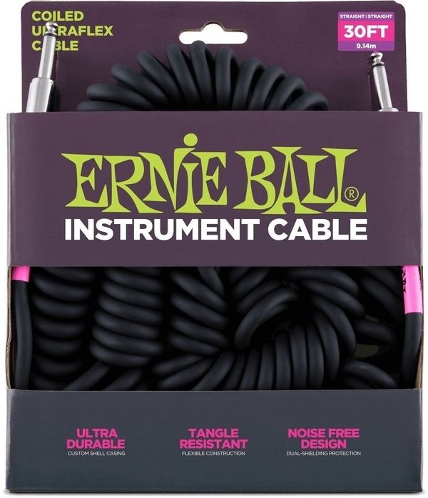 Ernie Ball Ernie Ball P06044 Črna 9 m Ravni - Ravni