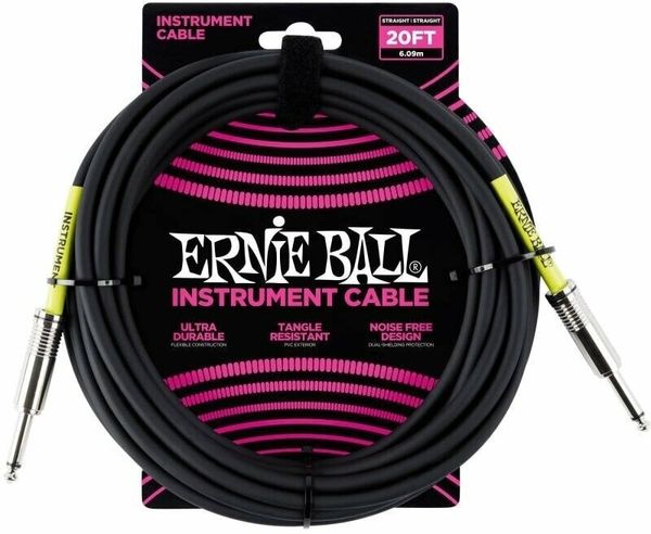Ernie Ball Ernie Ball P06046 Črna 6 m Ravni - Ravni