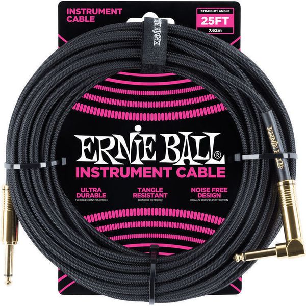 Ernie Ball Ernie Ball P06058 Črna 7,5 m Ravni - Kotni