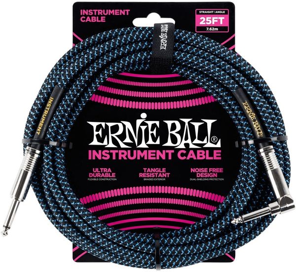 Ernie Ball Ernie Ball P06060 Črna-Modra 7,5 m Ravni - Kotni