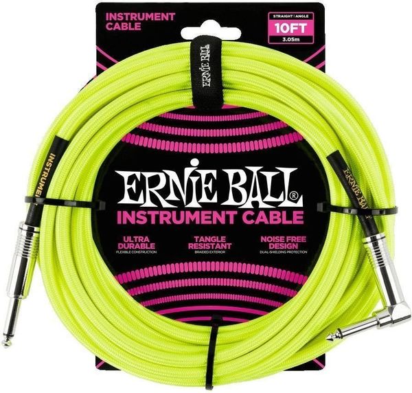 Ernie Ball Ernie Ball P06080-EB Rumena 3 m Ravni - Kotni