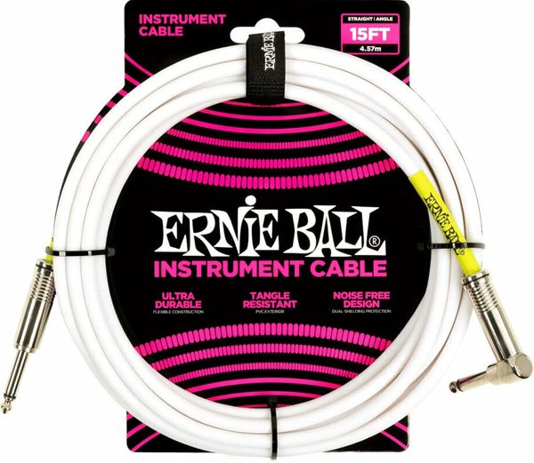 Ernie Ball Ernie Ball P06400 Bela 4,6 m Ravni - Kotni