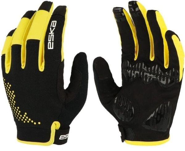 Eska Eska Rebel Black/Yellow 10 Kolesarske rokavice