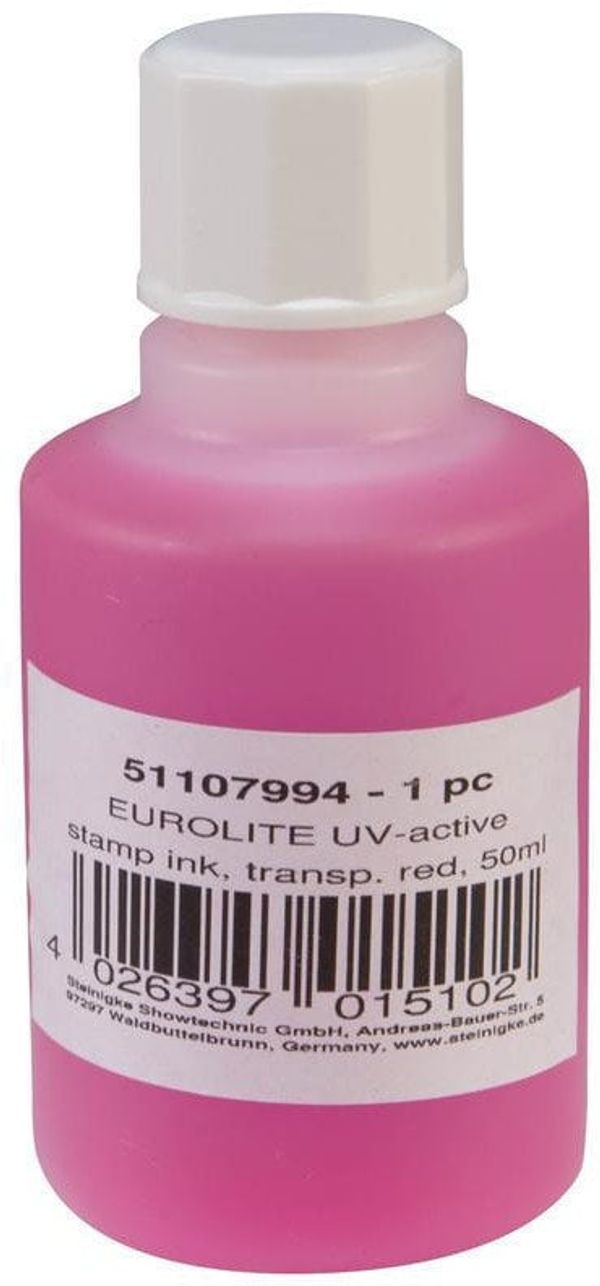 Eurolite Eurolite stamp 50 ml Rdeča UV aktivna barva