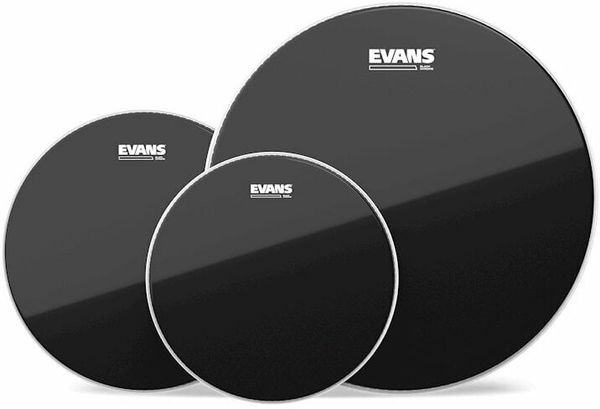 Evans Evans ETP-CHR-R Black Chrome Rock Set open za boben