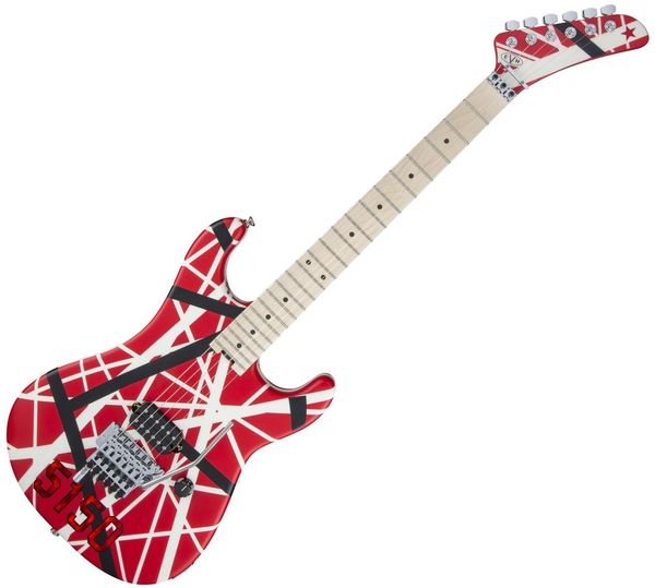 EVH EVH Striped Series 5150 MN Red Black and White Stripes