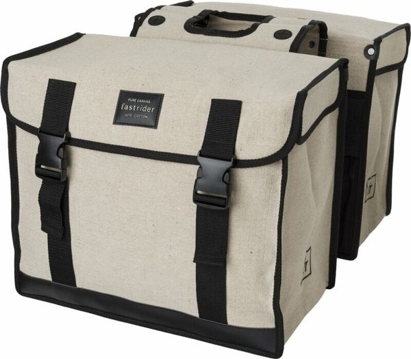 Fastrider Fastrider Canvas Jute/Cotton Double Bike Bag Undyed 56 L