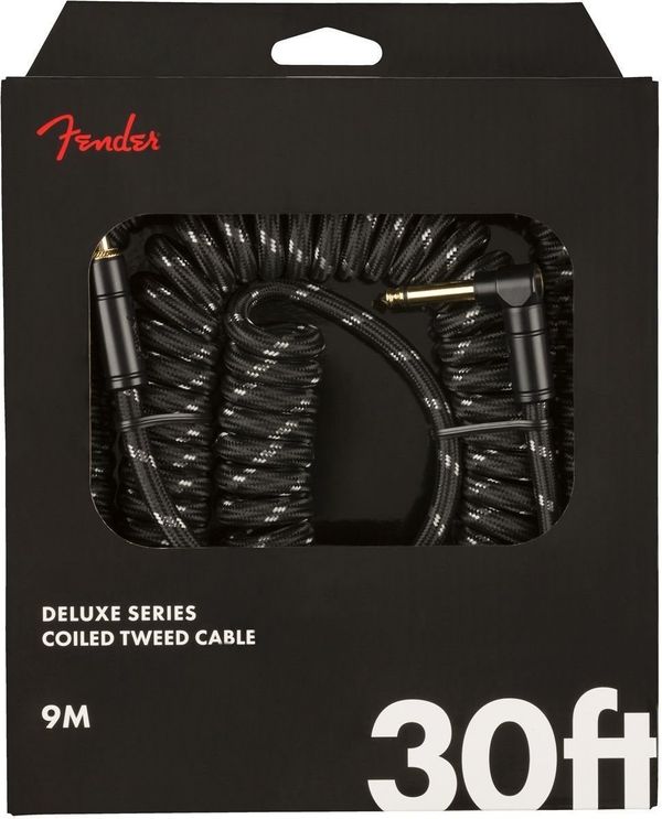 Fender Fender Deluxe Coil Črna 9 m Ravni - Kotni