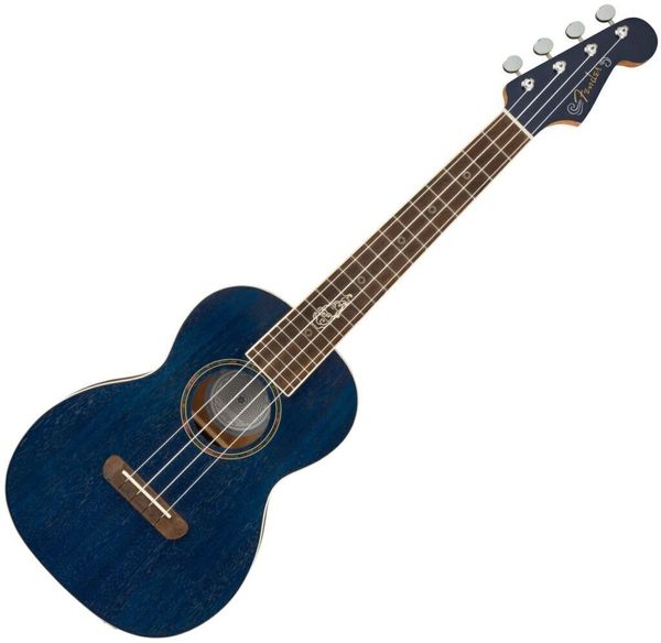 Fender Fender Dhani Harrison Uke WN Tenor ukulele Sapphire Blue Transparent