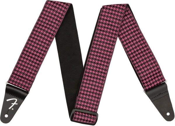 Fender Fender Houndstooth Tekstilni kitarski pas Pink