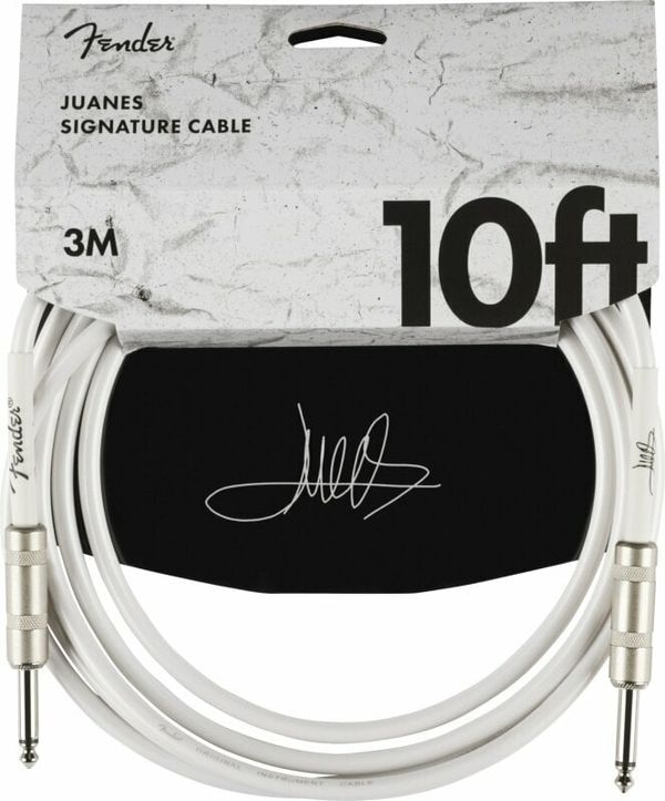 Fender Fender Juanes 10' Instrument Cable Bela 3 m Ravni - Ravni