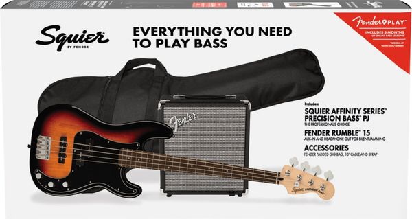 Fender Squier Fender Squier Affinity Series Precision Bass PJ Pack LRL 3-Color Sunburst