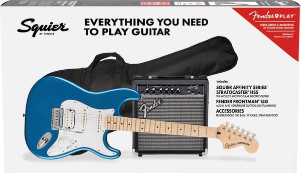 Fender Squier Fender Squier Affinity Series Stratocaster HSS Pack MN Lake Placid Blue