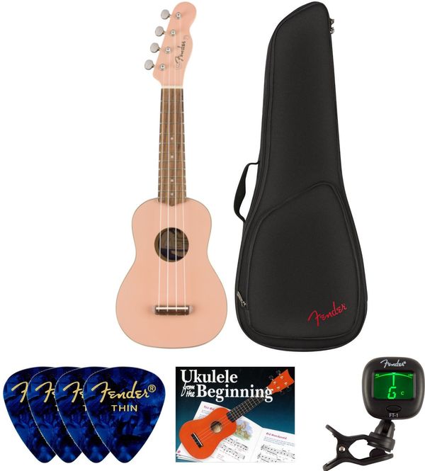 Fender Fender Venice Soprano Ukulele WN Shell Pink SET Soprano ukulele Shell Pink