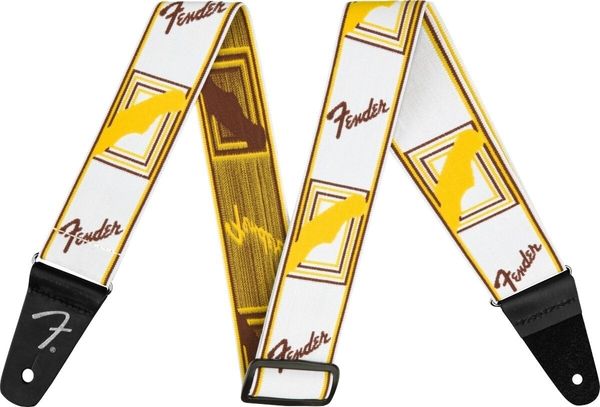 Fender Fender Weighless 2'' Mono Strap Tekstilni kitarski pas White/Brown/Yellow