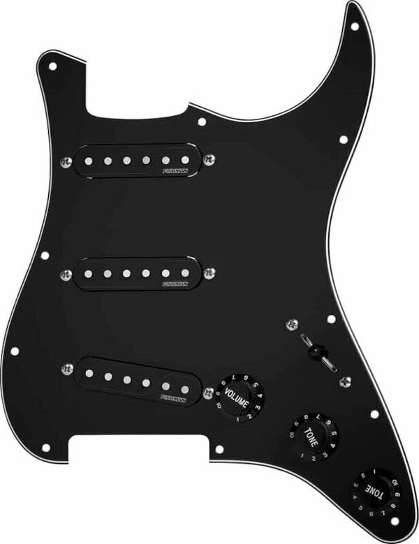 Fishman Fishman Fluence Single Width Loaded Pickguard Strat Black